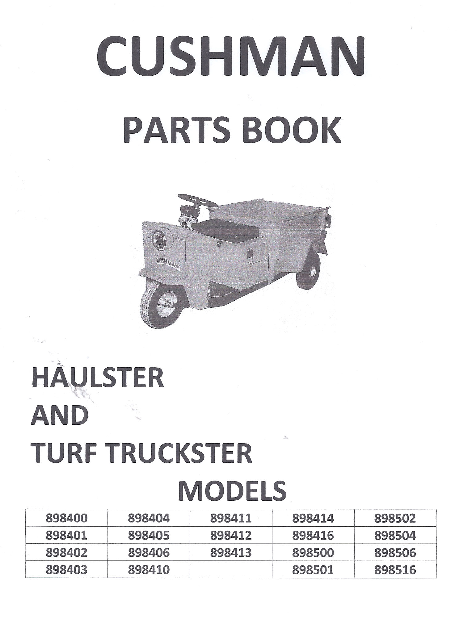 cushman truckster parts catalog